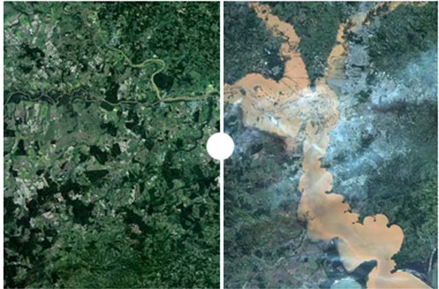 Antes E Depois Imagens De Sat Lite Mostram Destrui O Causada Por