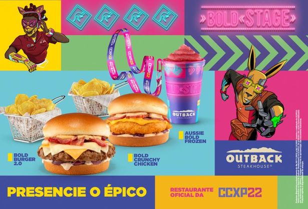 Outback chega à CCXP22 como o restaurante oficial do evento, com ativações inéditas e cardápio exclusivo