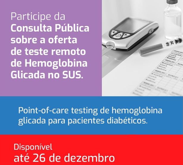 Consulta pública recebe informações sobre a hemoglobina glicada na jornada da pessoa com diabete