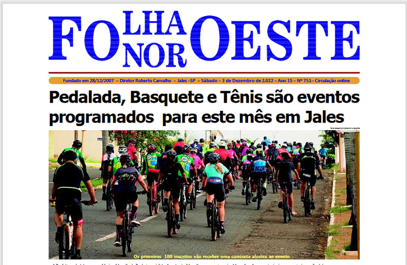 Jornal Folha Noroeste Digital edição 751 de 03 de dezembro de 2022 Jales SP