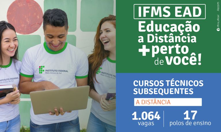 IFMS convoca candidatos para matrícula em 2ª chamada de cursos EAD