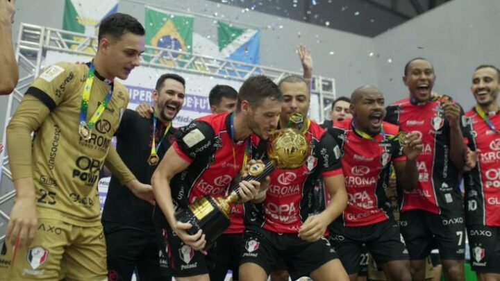 Em Maracaju, Joinville conquista a Supercopa Masculina de Futsal e se garante na Libertadores