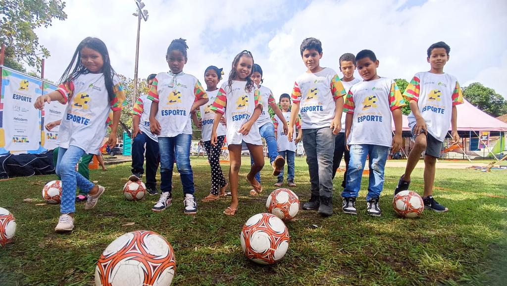 Caravana do Esporte, do IEE, realiza ações em Santa Bárbara (MG) e atende a 1.500 crianças