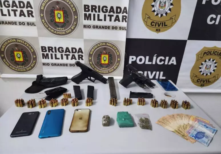 Adolescente apreendido com pistola 9mm e 68 balas extras em operação conjunta no RS