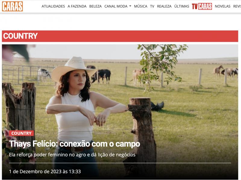 A roça venceu! Produtora rural, advogada e pecuarista de Costa Rica, Thays Felício ganha as páginas da Revista Caras