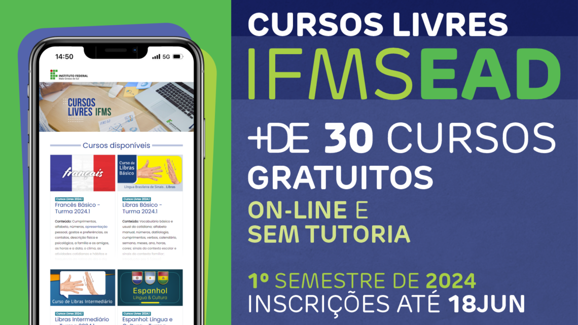 IFMS oferta mais de 30 cursos livres neste semestre