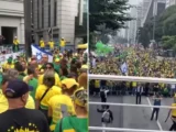 Apoiadores de Bolsonaro lotam a Avenida Paulista, em São Paulo, em manifestação