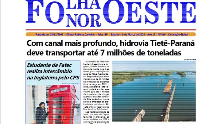 Jornal Folha Noroeste Digital edição 815 de 0203024 Jales SP