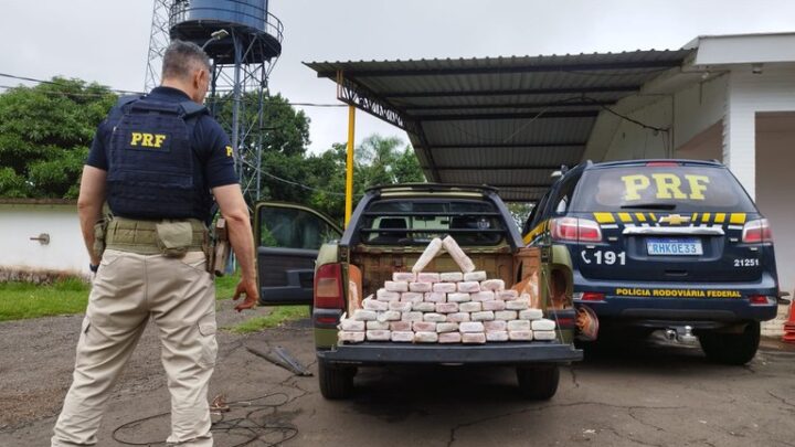 PRF apreende mais de 50 quilos de cocaína no interior do Paraná