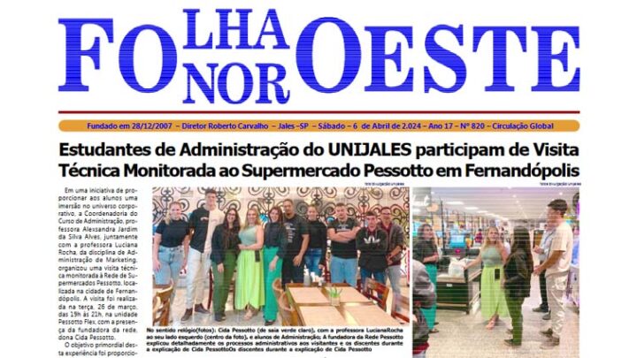 Jornal Folha Noroeste Digital edição 820 de 06042024 Jales SP