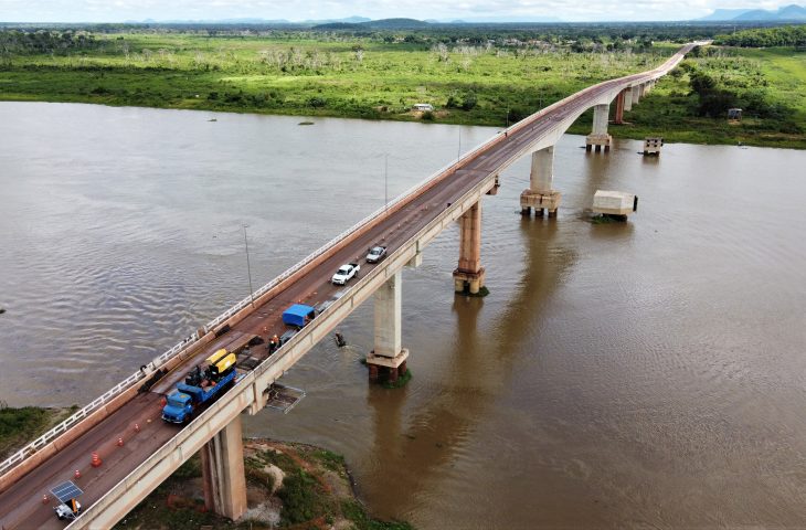 Interdição da Ponte sobre o Rio Paraguai para obras