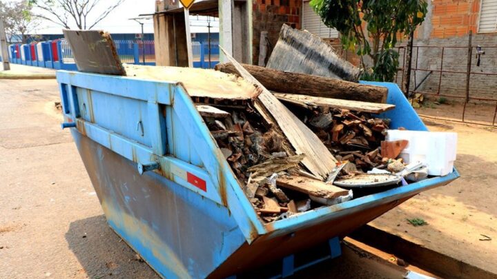 Caçambas do Mutirão da Limpeza ficam até o dia 11 de novembro, no Bosque das Araras e Set Sul