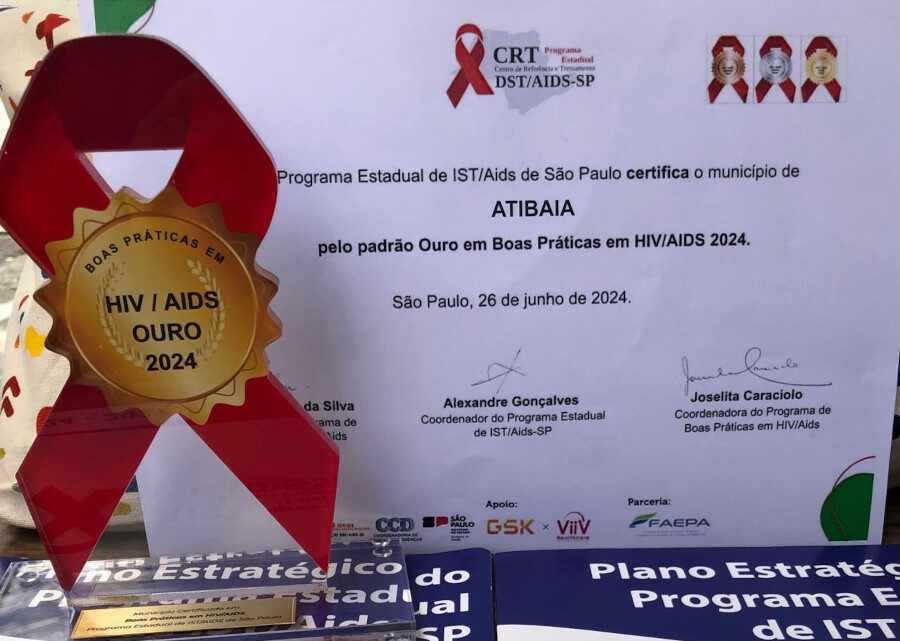 Atibaia ganha Selo Ouro de Boas Práticas em HIV/Aids