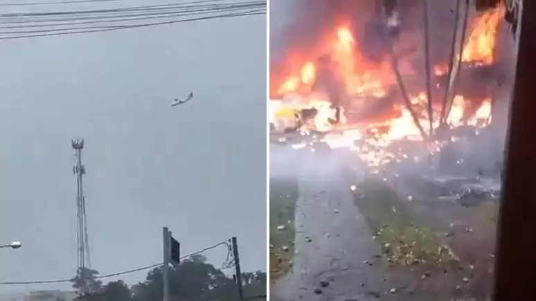 Avião com 62 pessoas a bordo cai em Vinhedo, no interior de São Paulo