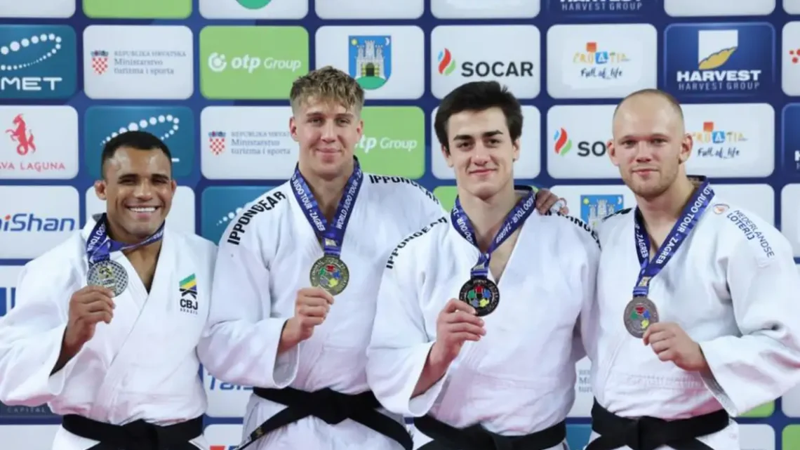 Judocas brasileiros terminam com cinco pódios em Grand Prix de Zagreb