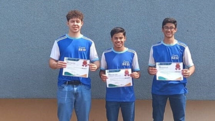 Alunos da Escola Sesi de Naviraí conquistam bronze na Olimpíada Brasileira de Geografia