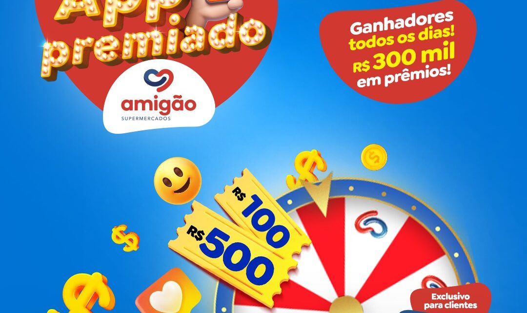 Amigão Supermercados realiza promoção que distribui R$ 300 mil em prêmios