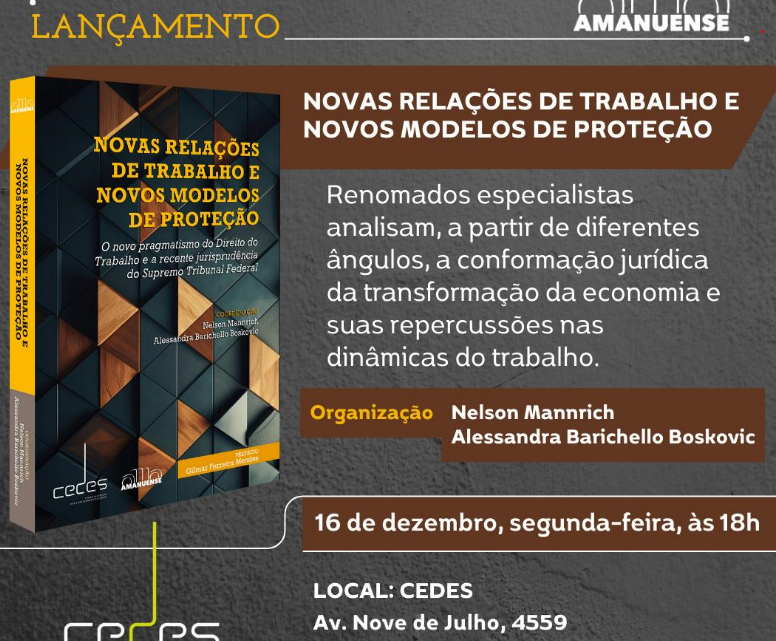 Livro discute novas relações de trabalho  