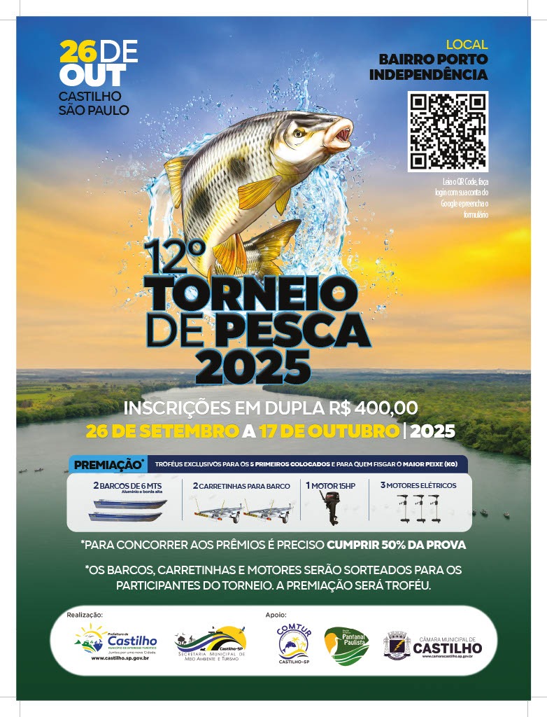 Torneio de Pesca de Castilho Prioriza o Pescador em Nova Edição Estratégica de 2025 1 torneio de pesca de castilho